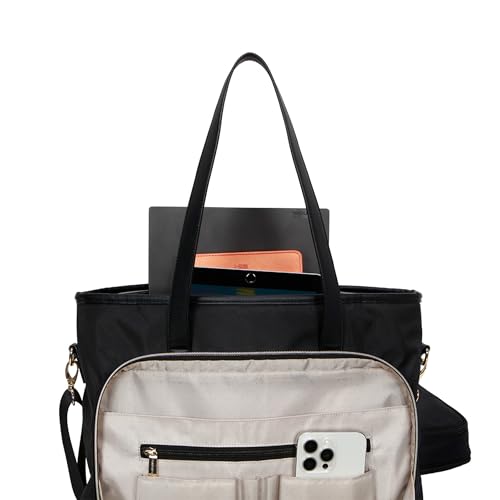 Kenneth Cole REACTION Madison Square Lightweight Hardside Chevron Expandable Spinner Luggage, Black, 2-Piece (20" Carry On + Tote) - color: Black, size: 2-Piece (20" Carry On + Tote)