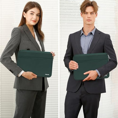 MOSISO Laptop Case 13-14 inch, 13.3 inch Laptop Sleeve Bag Compatible with MacBook Air 13 13.6/Pro/Neo 13/Pro 14, HP Dell ASUS Lenovo,Neoprene Carrying Case with Horizontal Pocket, Emerald Green - color: Emerald Green