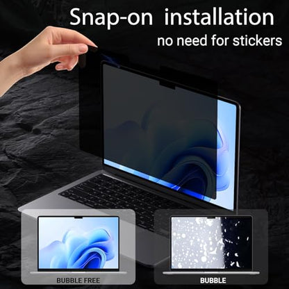 MUBUY-GOL 16 Inch Laptop Privacy Screen for HP OmniBook 5 16/OmniBook 7 16/ OMEN/Envy/Spectre/ZBook/EliteBook 16 G1/860/865/665/660/460/465 (G11/G10/G9) 16" Anti‑Blue Light & Removable Filter Shield