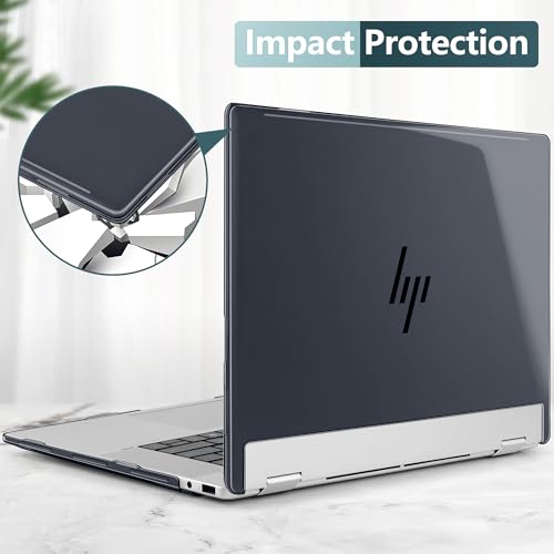 Clear Case for 16-inch HP Envy x360 2-in-1 Laptop (2024/2025) Compatible with 16-ACxxxx / 16-ADxxxx Series Ultra-Slim Lightweight Scratch-Resistant Hard Shell, Black - color: Black