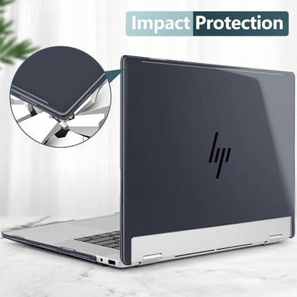Clear Case for 16-inch HP Envy x360 2-in-1 Laptop (2024/2025) Compatible with 16-ACxxxx / 16-ADxxxx Series Ultra-Slim Lightweight Scratch-Resistant Hard Shell, Black - color: Black
