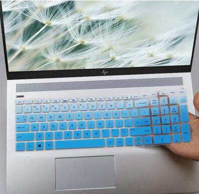 Keyboard Cover Skin Compatible HP Envy x360 15.6" 15-dr1010nr 15m-dr1012dx / HP Pavilion x360 15-BR075NR / HP Pavilion 15-BS 15-BW 15-CC 15-CB 15-CD Keyboard Covers(Omber Sky Blue) - color: Omber Sky Blue