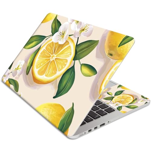 15.6 Inch Laptop Skin Sticker, Reusable Vinyl Cover Protector with 2 Wrist Pad Skins, Removable Waterproof Scratch-Resistant for 12-15.6 Inch Laptop Notebook,Watercolor Lemon - color: Watercolor Lemon