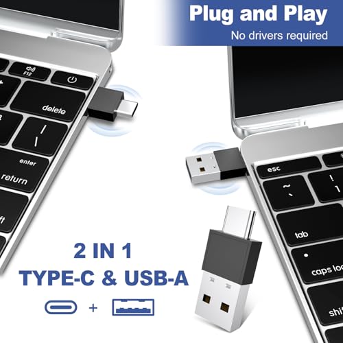 Presentation Clicker PowerPoint Wireless Presenter Remote: USB C Laser Pointer Computer Clickers, Hyperlink Finger Ring Project Power Point PPT Clicker for Mac Laptop Office, Google Slide Advancer - style: USB C A Finger Ring