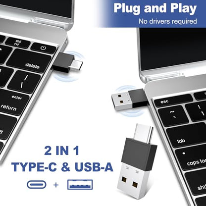 Presentation Clicker PowerPoint Wireless Presenter Remote: USB C Laser Pointer Computer Clickers, Hyperlink Finger Ring Project Power Point PPT Clicker for Mac Laptop Office, Google Slide Advancer - style: USB C A Finger Ring