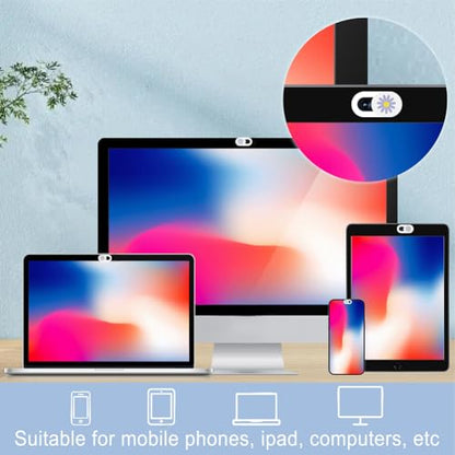 6Pcs 6 Styles Daisy Camera Cover Slide White Privacy Guard Accessories, 0.04 Inch Thin Webcam Cover Protector Blocker for Laptop Desktop Computer Tablet Notebook Mini PC Home Office Use - color: Daisy