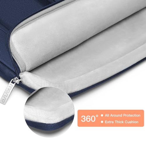 MOSISO 360 Protective Laptop Case 14 inch, Laptop Sleeve Compatible with HP Lenovo Dell ASUS Acer, HP Stream,Dell Latitude, Lenovo IdeaPad, Side Open Bag with 2 Raised&1 Flapover Pockets, Navy Blue - color: Navy Blue, size: 14 inch
