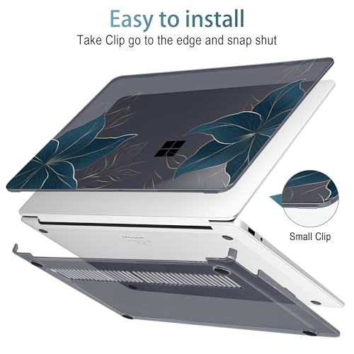 Mektron Printed Case for 2025 Microsoft Surface Laptop Windows 11 Copilot+ PC Surface Laptop 13 inch Touchscreen Display Cover Fits Model 2095, Floral C348 - color: Floral C348