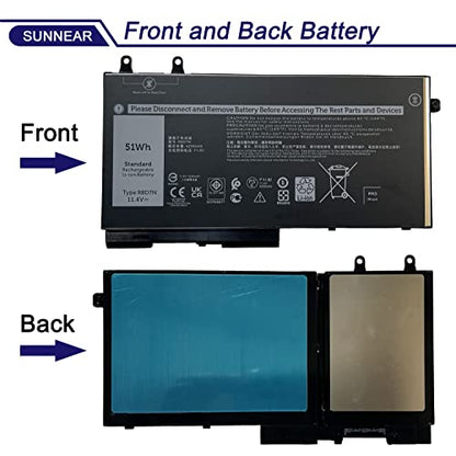 51Wh R8D7N 1V1XF Battery for Dell Latitude 5400 5500 Precision 3540 355 | 3-Cell 11.4V 4255mAh; Battery Replacement for Dell Inspiron 7590/7591/7791 2-in-1; 4GVMP W8GMW 0R8D7N H82T6 0C5GV2 - size: 8.78*5.08*1.1 inches R8D7N
