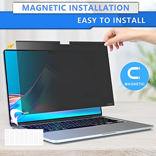 ZOEGAA Privacy Screen Protector for MacBook Pro 14 inch (2021~2026). | 1 Install Ways; Camera Cover; Anti Bule Light/Glare; Compatible With 2021~2026 (M1, M2, M3, M4, M5, Pro, Max). - size: MacBook Pro 14 inch (2021-2024, M1 M2 M3 M4)