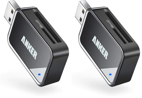 Anker USB 3.0 SD Card Reader, 2-in-1 for SDXC, SDHC, MMC, RS-MMC, Micro SDXC, Micro SD, Micro SDHC, UHS-I Cards - CardReader, Micro SD Card Reader (Pack of 2) - size: USB 3.0 Card Reader