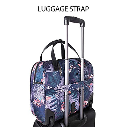 VANKEAN Rolling Laptop Bag Women with Wheels, Fits Up to 15.6 Inch Rolling Briefcase Water Repellent Rolling Computer Bag (Floral) - color: Floral