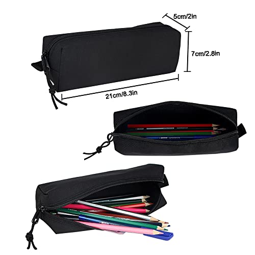 Lightweight School Backpack with Pencil Pouch, Backpack for School Boys and Girls(Black backpack set) - color: All Black, size: 20L