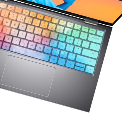 Keyboard Cover for 14" Dell Inspiron 14 5410 5415 5418 5420 5425 5430 7415 7420 7425 7430/ 13.3" Inspiron 13 5310 5320/16" Inspiron 16 5635 5630 5620 5625 7635 7620/Dell Latitude 3320 3420-Colorful - color: Colorful