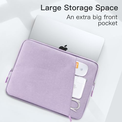 JETech Laptop Sleeve for MacBook Neo (A18 Pro), 14-InchMacBook Air/Pro, MacBook Pro M1-M5 2021-2026, Waterproof Bag Case with Pocket, Compatible with 14 Inch Notebook (Light Purple) - color: Light Purple, size: 14-Inch