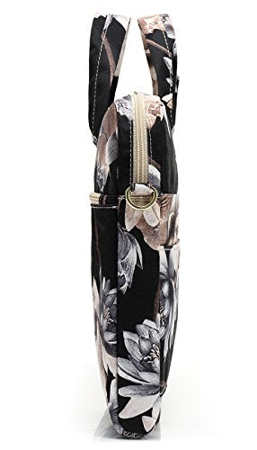 DACHEE Laptop Shoulder Bag for 15 Inch/15.6 Inch Macbook Pro - color: Black Lotus Shoulder