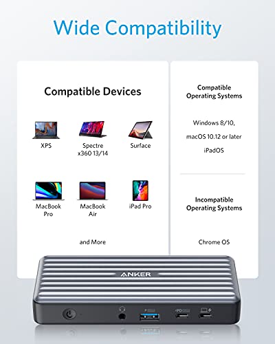 Anker USB-C Docking Station, PowerExpand 9-in-1 USB-C PD Dock for Laptops | 60W Charging for Laptop, 20W Charging for Peripherals, 4K HDMI and DisplayPort, 5Gbps Max Transfer, Ethernet, 3.5 mm Audio