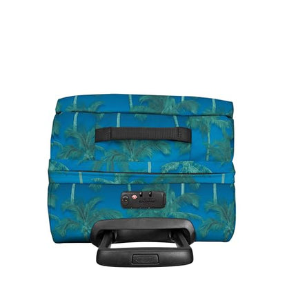 EASTPAK Tranverz S – 42L Small Soft Sided Cabin Sized Luggage, Dual Compartments, TSA Lock, Compression Straps & Smooth Inline Wheels, Brize Tree Navy - color: Brize Tree Navy, size: 42 Liter Carry On