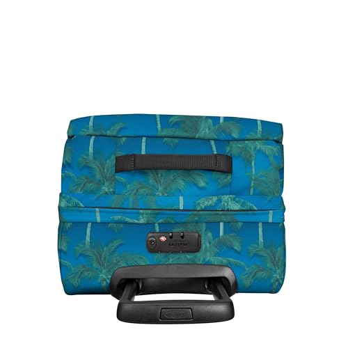 EASTPAK Tranverz S – 42L Small Soft Sided Cabin Sized Luggage, Dual Compartments, TSA Lock, Compression Straps & Smooth Inline Wheels, Brize Tree Navy - color: Brize Tree Navy, size: 42 Liter Carry On