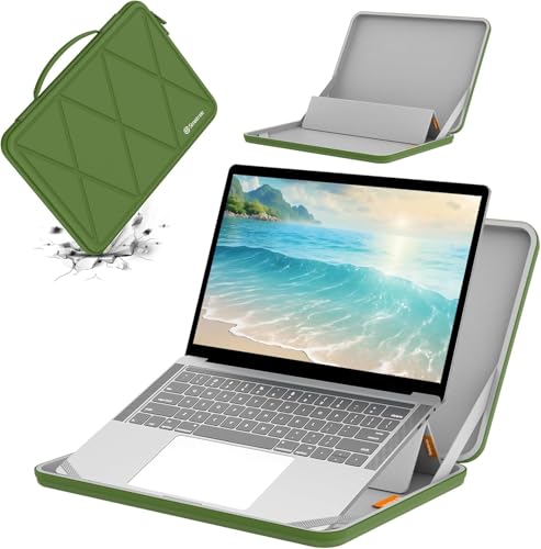 Smatree MS26T Hard Sleeve with Stand for 13" Microsoft Surface Pro 2-in-1 | Compatible for 13 inch Microsoft Surface Pro 2-in-1 Laptop, for Surface Pro 11/10 Notebook Bag,Green - color: MS - Green, size: For 13 inch Surface Pro 2-in-1 (MS26T)