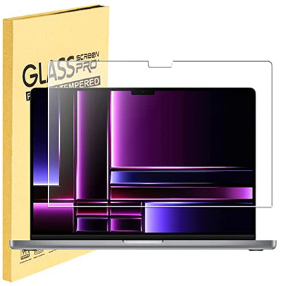 Screen Protector for MacBook Pro 14 Inch (2021-2025, M1-M5, Pro, Max) Tempered Glass Screen Protector 9H Hardness Anti-Fingerprint - size: MacBook Pro 14”