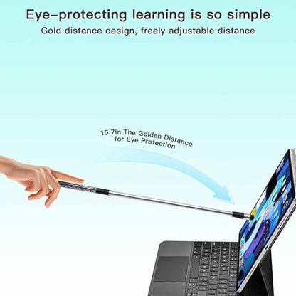 Extra Long Telescopic Stylus Pen for Touch Screens – Retractable Extendable Stylus with Precision Flocking Tip, Universal Compatibility with iPad/iPhone/Android, Lightweight & Durable (Black) - color: Black