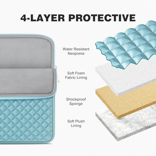 RAINYEAR 13 Inch Laptop Sleeve Shockproof Diamond Foam Padded Case, Blue | Protective Soft Fluffy Lining Case for 14'' MacBook Pro/Max 13.3" MacBook Air/Pro M1 M2 M3 M4 M5 13.3" PC Notebook Chromebook - color: Blue, size: 13"-13.3"