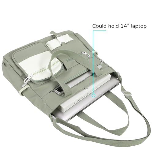 Phaoullzon Cute Messenger Bag Kawaii Crossbody Purse for Teen Shoulder Tote | Gifts for Girls/ Women, Nylon Japanese College Satchel Travel Work Gym Handbag - color: Beige1, style: Large(could Fit 14" Laptop)