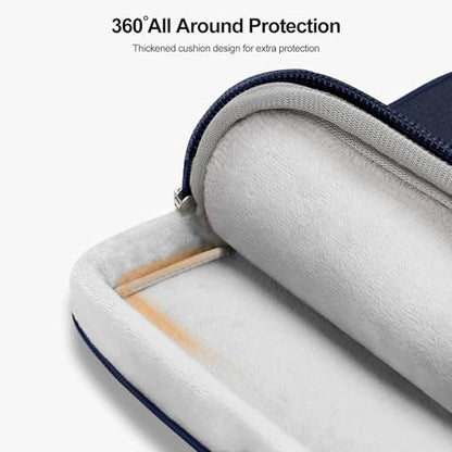 MOSISO 360 Protective Laptop Case 13.3 inch, 13-13.3 inch Laptop Sleeve | Compatible with MacBook Air/Pro 13/14, HP Dell Acer, Side Open Carrying Computer Bag with 5 Accessory Pockets&Belt, Navy Blue - color: Navy Blue, size: 13.3 inch