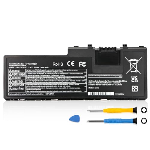 CF-VZSU0QW Battery for Panasonic ToughBook CF-20/Toughpad FZ-A2 Mk1 Tablet | 30Wh Replacement for CF-20A0205NG CF-20A0205TD FZ-A2A203CA3 CF-VZSU0QJS CF-VZSU0QK CF-VZSU0QR 11.4V 2600mAh - size: 7.9*3.1*0.3inch CF-20