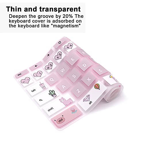 English Silicone Keyboard Cover for HP Chromebook 14-db 14-ca 14-ak Series/Chromebook 14 G2 G3 G4 G5 / Chromebook 11 x360 11.6/ Chromebook 11 G2 G3 G4 G5 G6 EE G7 EE 11.6,Princess - color: Princess