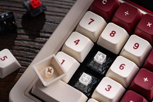 8Bitdo Retro 18 Mechanical Numpad for Windows & Android, Fami Edition | Bluetooth, 2.4G and Wired, Calculator Mode, Retro LED Display, Dye-sub PBT Keycaps - color: Fami Edition