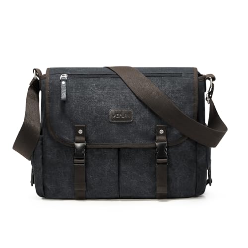 Messenger Bag Men,Waterproof Crossbody Bag,Satchel Shoulder Bag | Waterproof - color: A-black-large