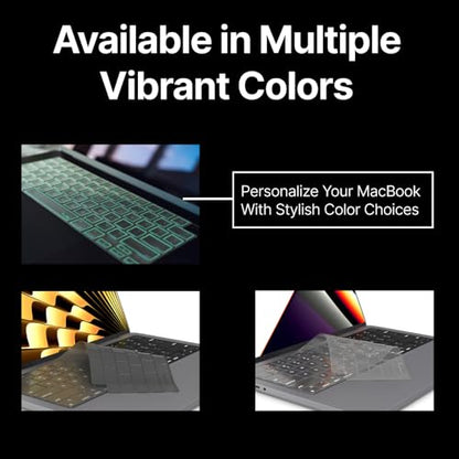 Clear Premium MacBook Pro Keyboard Cover 14"/16" 2026-2023 M5-M1 Pro/Max - MacBook Air 13/15" Keyboard Cover- A3240 A3241 A3401 A3403 A3114 A3113 - US Layout TPU, Clear - color: Clear