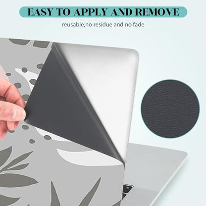Laptop Skin Sticker Decal, 12" 13" 13.3" 14" 15" 15.4" 15.6 inch Personalized Universal Vinyl Notebook Skin Sticker Cover Art Protector Decal with Free 2 Wrist Pads, Tropical Leaves - color: Tropical Leaves