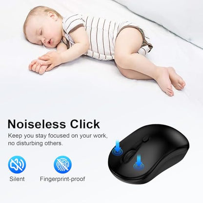 Wireless Mouse,Computer Wireless Cordless Mouse 2.4GHz HP Mice | for Laptop,PC,Computer,HP, Windows,Chromebook,Notebook,Mac,Desktop USB Mice