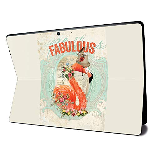 MightySkins Skin for Microsoft Surface Pro X - Fabulous Flamingo | Protective, Durable, and Unique Vinyl Decal Wrap Cover | Easy to Apply, Remove, and Change Styles | Made In The USA - color: Fabulous Flamingo