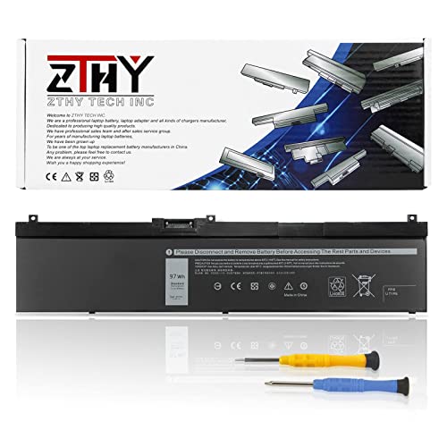 NYFJH Laptop Battery Replacement for Dell Precision 7530 Precision 7730 | Precision 7540 Precision 7740 Mobile Workstation Series GW0K9 0WNRC VRX0J 0NYFJH 0GW0K9 451-BCGI 11.4V 8070mAh 97Wh 6-Cell - size: 13.39*3.23*0.39 inch NYFJH