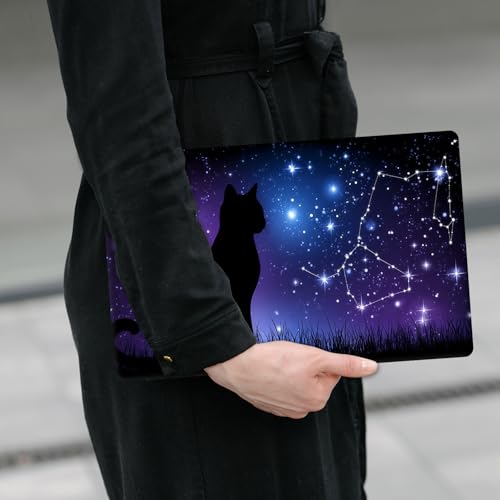 Laptop Skin Sticker Decal 12" 13" 13.3" 14" 15" 15.6",Waterproof Scratch Resistant Vinyl,Reusable Easy to Apply,for MacBook HP Dell Notebooks Netbooks Laptop,2 Wrist Pads,Cute Cat Glitter - color: Cute Cat Glitter