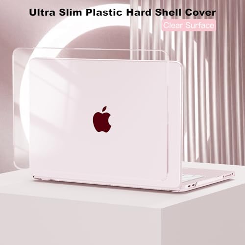 Compatible with MacBook Neo 13 inch Case 2026, Ultra-Thin Hard Shell Case & Keyboard Cover & Screen Protector & USB 3.0 Adapter, Crystal Blush - color: Crystal Blush