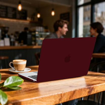 B BELK for MacBook Air 13 inch Case M5 2026 2025-2022 M4 M3 M2, Marsala Red | A3449 A3240 A3113 A2681, Plastic Hard Shell for MacBook Air 13.6 inch Case with Keyboard Cover & Screen Protector - color: Marsala Red