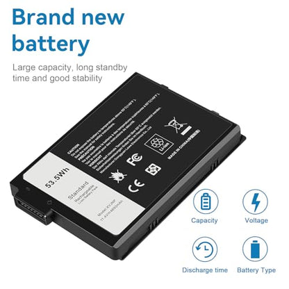 Futurebatt XVJNP Laptop Battery Replacement for Dell Latitude 5430 7330 Rugged Latitude Series P148G P148G001 P149G P149G001 6JRCP 06JRCP M0TN3 0M0TN3 KD1CT 451-BCWQ - size: XVJNP 6.26×3.62×1.26 in