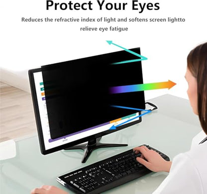 10 Pack 21.5 Inch Computer Privacy Screen Shield for 16:9 Widescreen | Anti-Glare Blue Light Privacy Filters; Anti Spy Privacy Screen Protector Film