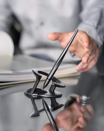 novium Hoverpen Interstellar - Space Black, Ballpoint Pen | Unique Conversational Starter, Premium Futuristic Design, Precision Flow Ink, Schmidt Ballpoint Cartridges - color: Space Black, style: Standard