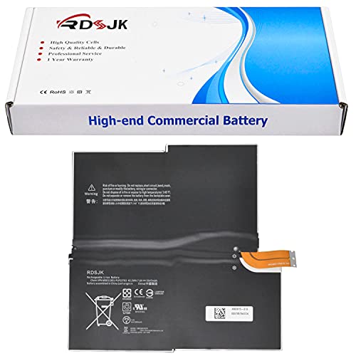 RDSJK Compatible MS011301-PLP22T02 MS011301 Battery Replacement for Microsoft Surface Pro 3 Pro3 1631 1577-9700 G3HTA005H G3HTA009H 1ICP4/82/74-1 7.6V 42.2Wh 5547mAh