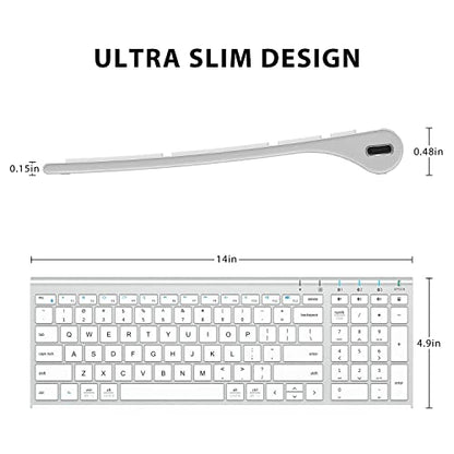 iClever BK10 Bluetooth Keyboard, Universal Bluetooth 5.1 Wireless Keyboard with Number Pad, Ergonomic Design, Multi-Device Compatibility, Stable Connection for Mac, iPad, iPhone, Android, Windows | Stable Connection for Mac,Windows,iPad,iPhone,Android - c