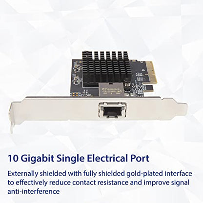 1 Port 10 Gigabit Ethernet Network Card - PCIe x4 10Gb 10GBASE-T NIC AQTION AQC107-10Gbps Ethernet PCI-Express x4 Adapter SD-PEX24055 - size: 1-Port 10G SD, style: 10 Gigabit
