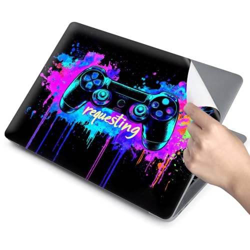 Universal Laptop Skin for 13-16 Inch Laptops,Vinyl Protective Sticker Decal,Easy DIY Trim-to-Fit for HP/Dell/MacBook,Bubble-Free & Removable,Game Controller - color: Game Controller