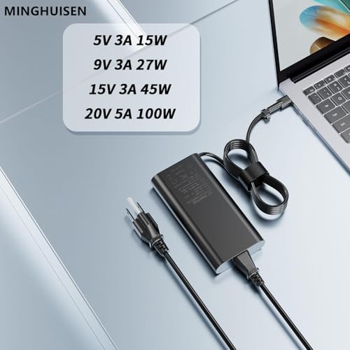 100W 20V 5A USB-C AC Laptop Charger Compatible with Dell Inspiron 14 16 5000 7000 7440 7430 5630 5430 XPS 14 9440 Latitude 9440 7640 7340 5540 5440 5340 Precision 5680 5480 Power Supply Adapter