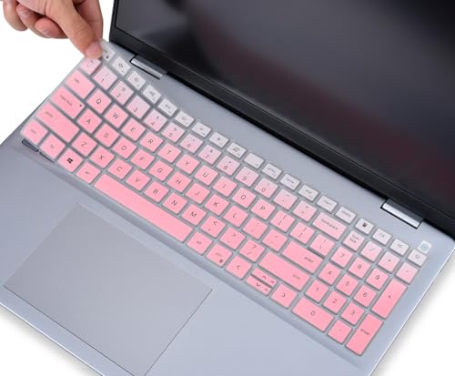 Keyboard Cover Skin for 2025 Dell 16 Plus Laptop DB16250, Dell 16 Plus 2-in-1 Laptops DB16255 DB06250, Dell Inspiron 16 5640 5645, Dell 16 Laptop DC16250 DC16251 Keyboard Protector Skin, Ombre Pink - color: Ombre Pink